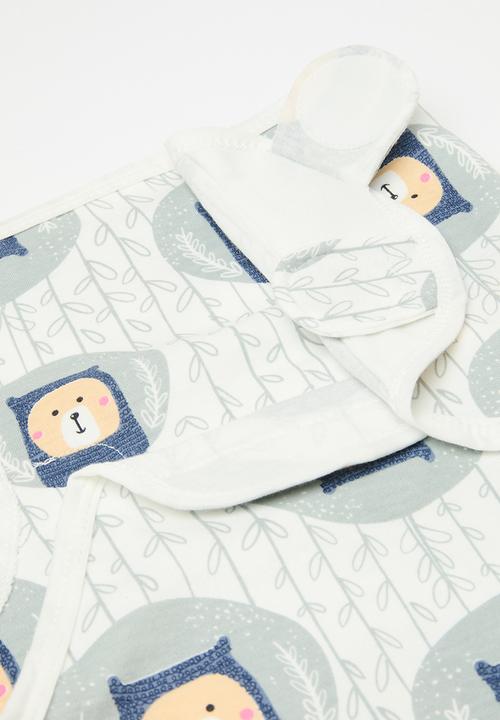 Pop Candy - 2 Pack swaddle set - blue & white