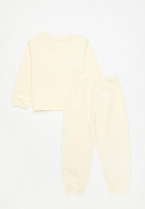 Pop Candy - Ruffle top & bottom set - light yellow