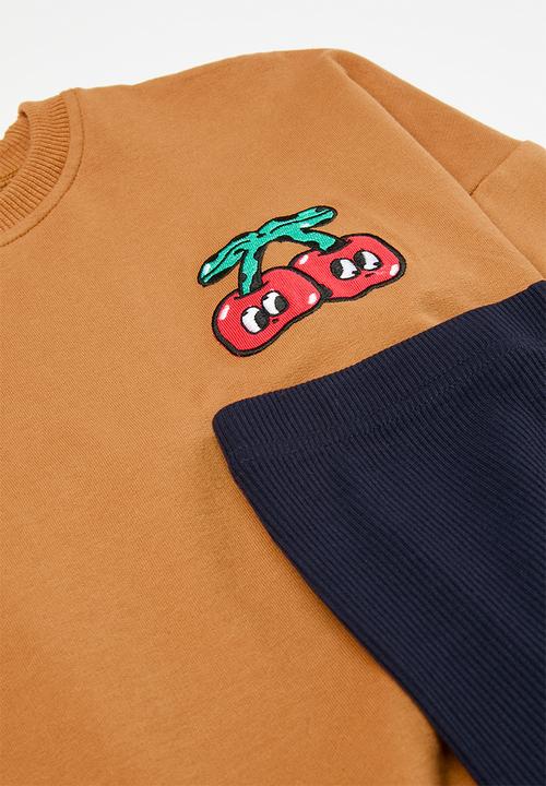 Pop Candy - Sweatshirt & legging set - rust & navy