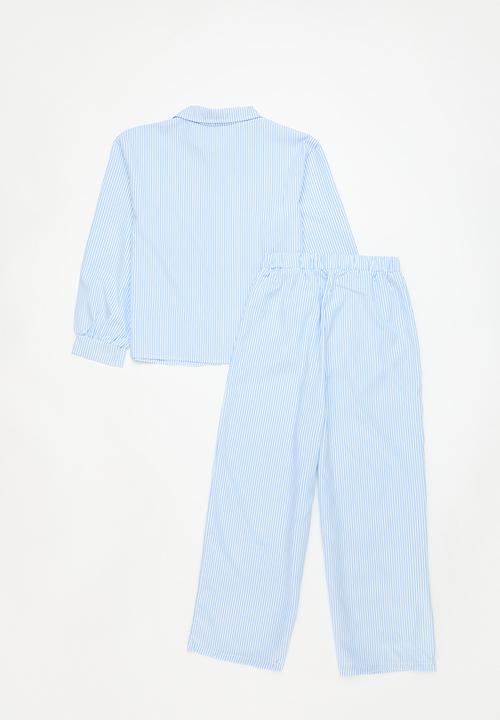 Pop Candy - Striped 2 piece set - blue & white