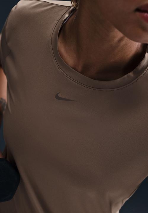 Nike - Nike One Classic Top - Mink Brown/Black