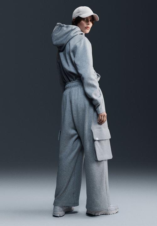 Nike - Nike Phoenix Fleece Hoodie - Dk Grey Heather/Sail