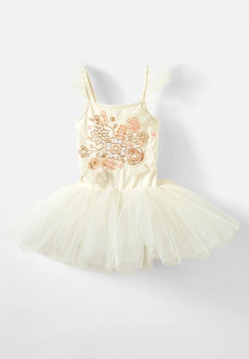 Cotton On - Leia dress up tutu - dark vanilla/flower sparkle