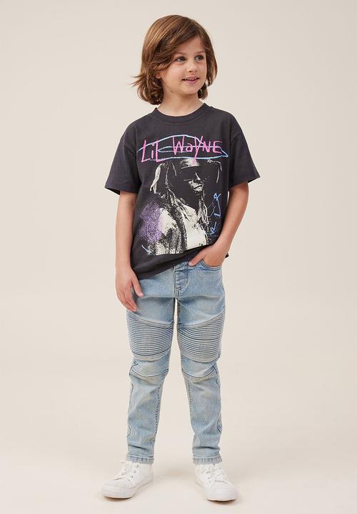 Cotton On - Skinny fit moto jean - byron mid blue