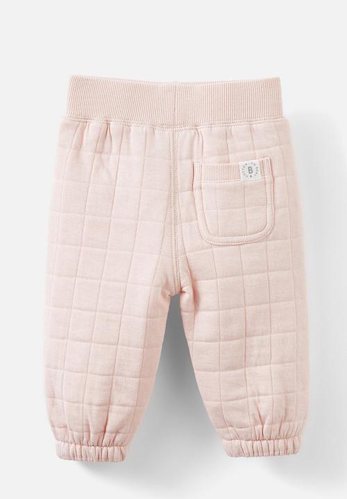 Cotton On - Quilted trackpant - pink pearl