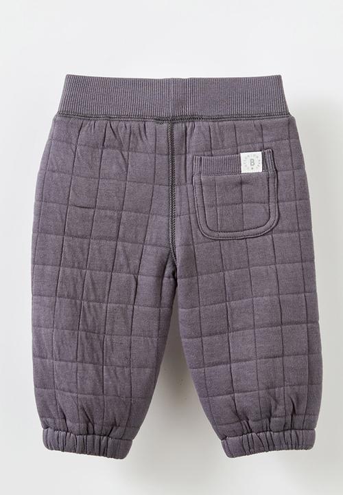 Cotton On - Quilted trackpant - rabbit grey