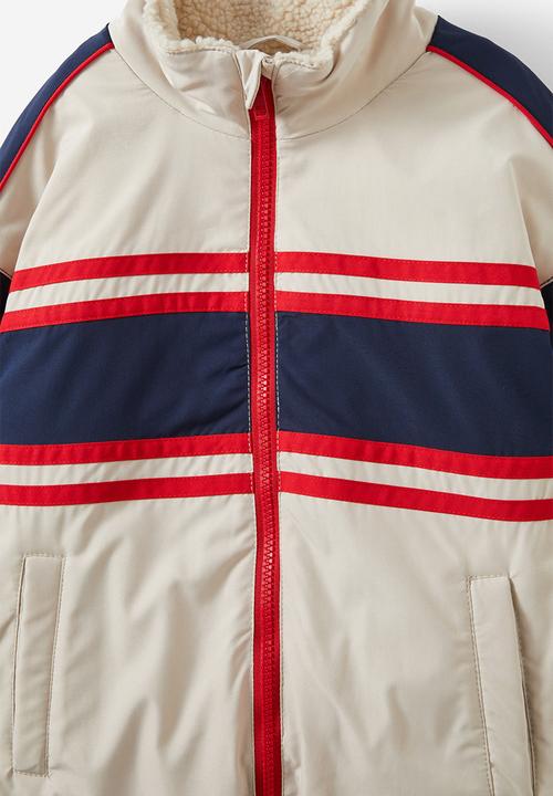 Cotton On - Theodore zip thru jacket - rainy day/squid ink splice