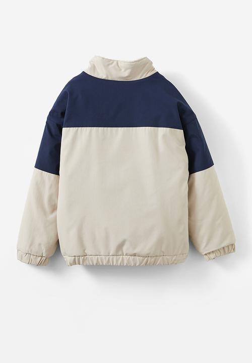 Cotton On - Theodore zip thru jacket - rainy day/squid ink splice