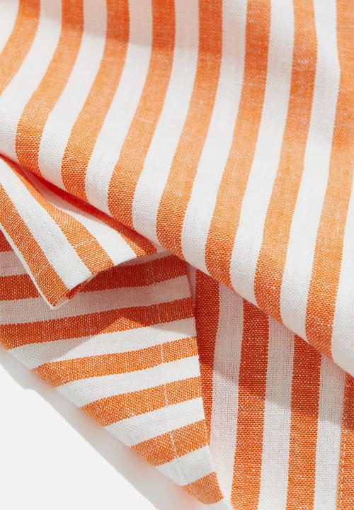 H&M - 2 pack napkins - orange striped 