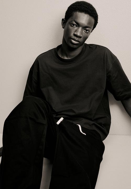 H&M - Loose fit twill trousers - black