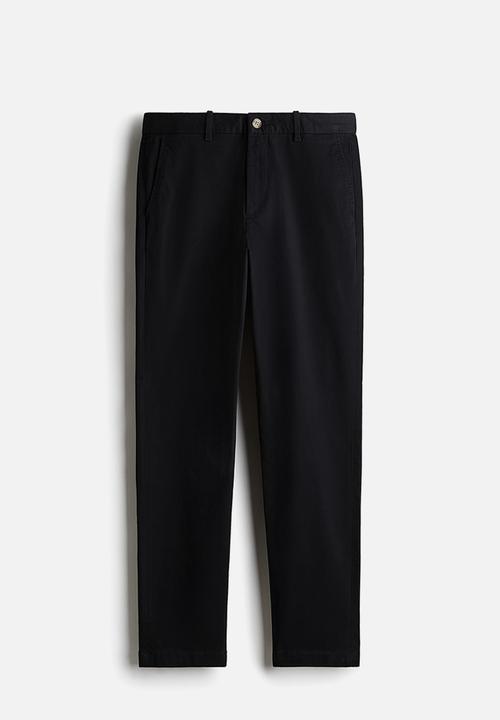 H&M - Slim fit cotton chinos - black