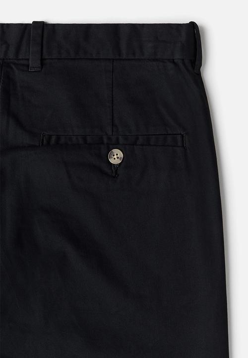 H&M - Slim fit cotton chinos - black