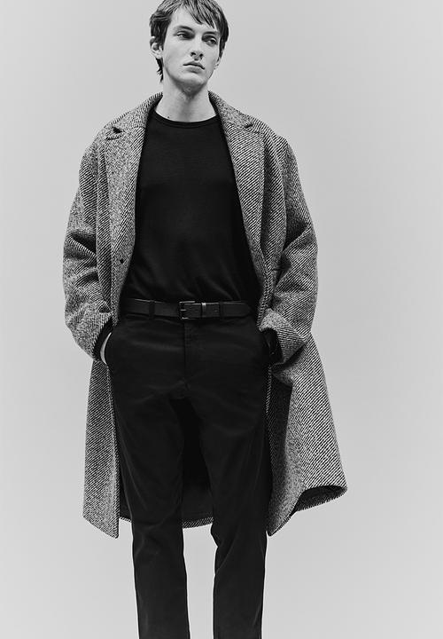 H&M - Slim fit cotton chinos - black