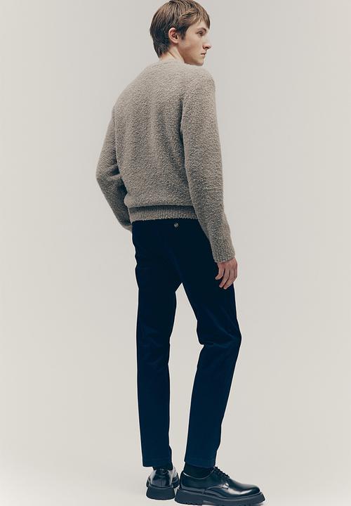 H&M - Slim fit cotton chinos - navy blue