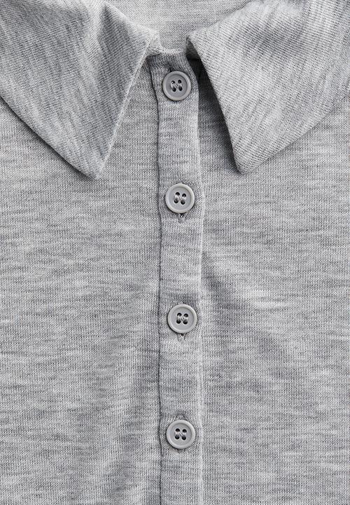 H&M - Jersey polo shirt - light grey marl