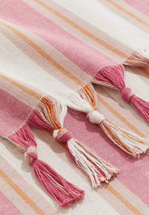 H&M - Table runner - pink striped 