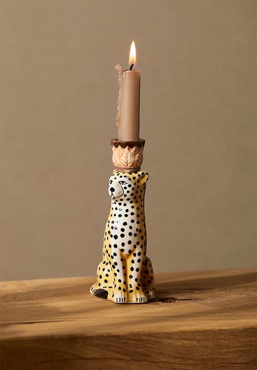 H&M - Cheetah candlestick - beige cheetah