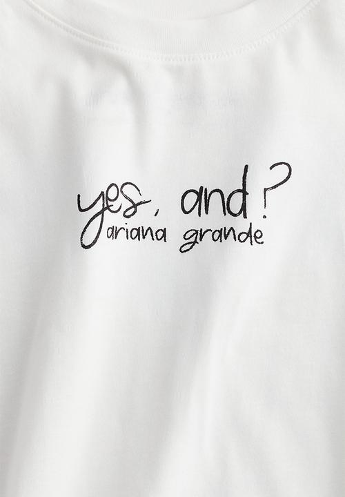 H&M - Oversized printed T-shirt - white ariana grande