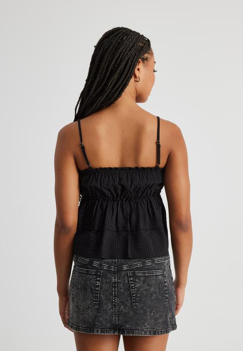 Factorie - Luca Ruffle Top - Black