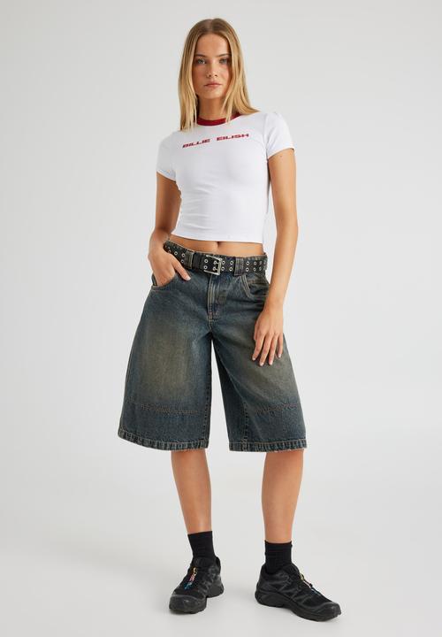 Factorie - Lcn Billie Eilish Fitted Baby Tee - Lcn Bra White/Billie Eilish