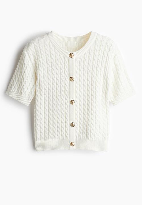H&M - Cable-knit cardigan - cream