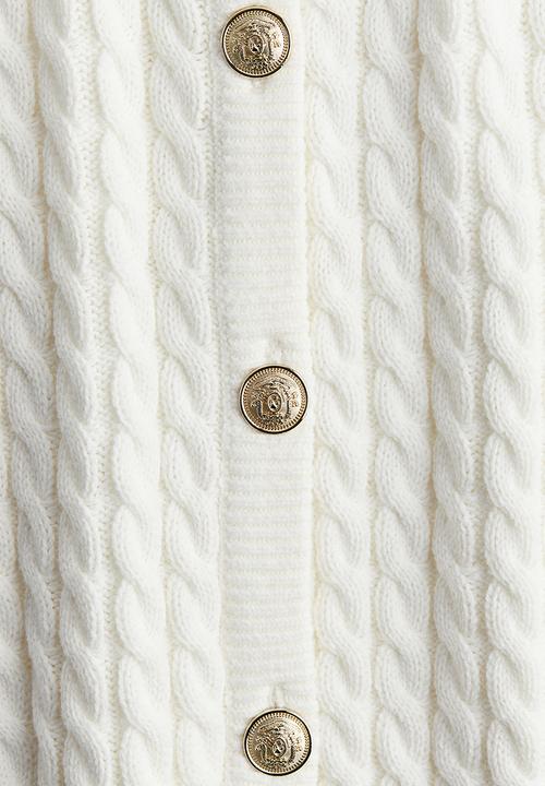 H&M - Cable-knit cardigan - cream