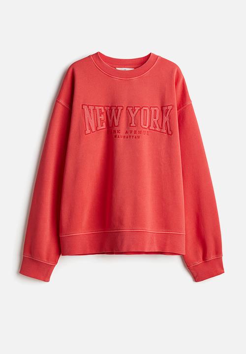 H&M - Printed sweatshirt - red new york