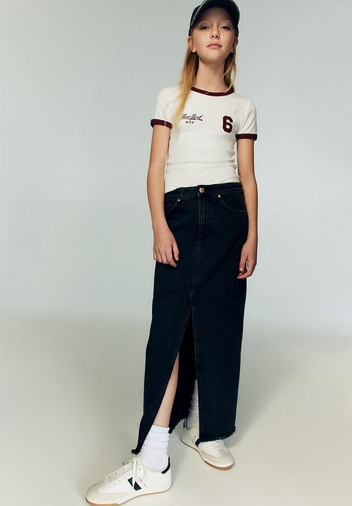 H&M - Cotton jersey top - white/new york 