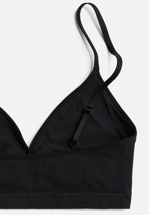 H&M - Stretchy & sculpting soft bra - black