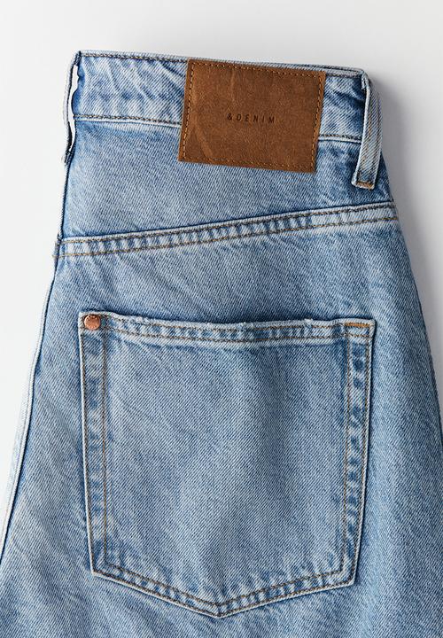 H&M - Curvy fit baggy high jeans - blue