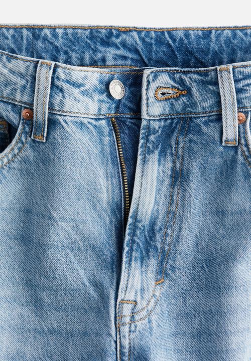 H&M - Curvy fit baggy high jeans - blue