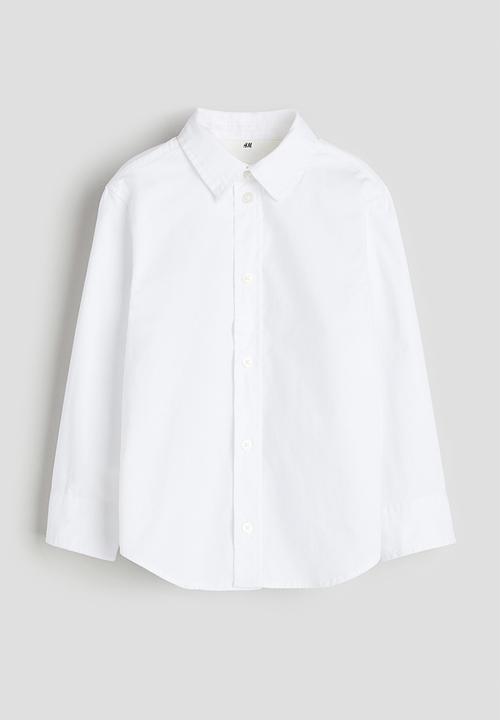H&M - Long-sleeved cotton shirt - white