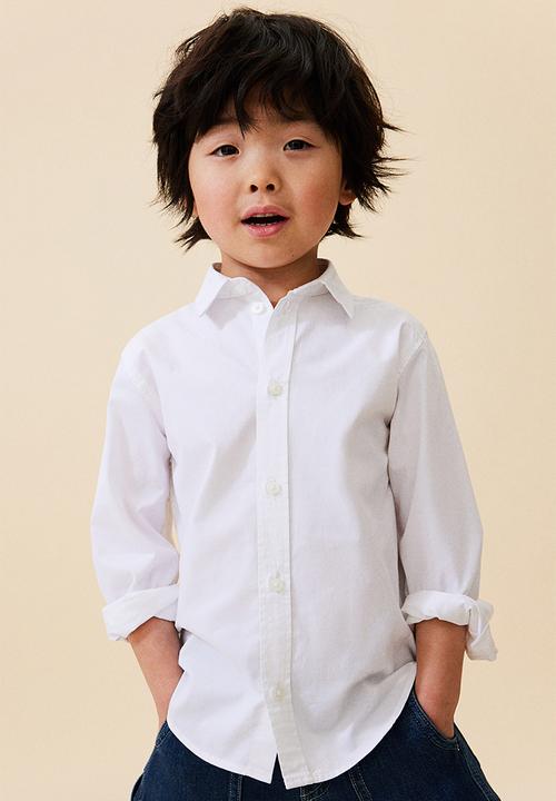 H&M - Long-sleeved cotton shirt - white