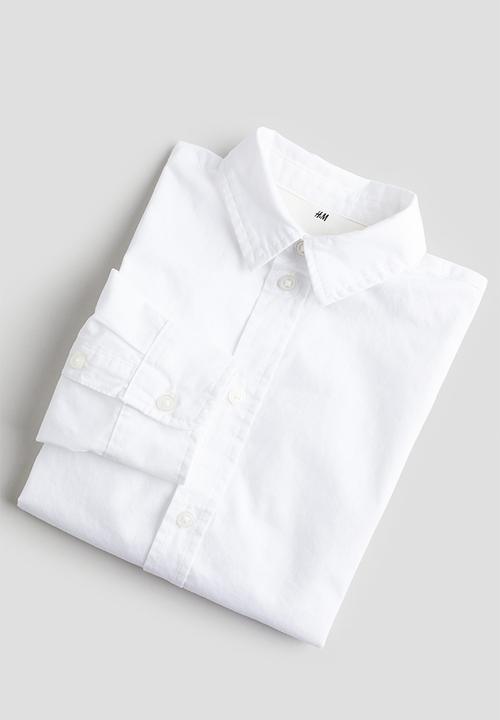 H&M - Long-sleeved cotton shirt - white