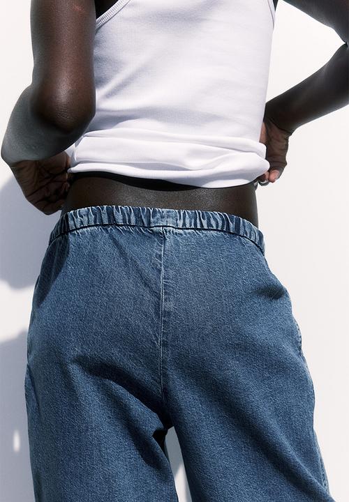 H&M - Mama denim pull-on trousers - denim blue