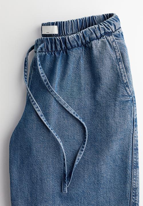H&M - Mama denim pull-on trousers - denim blue