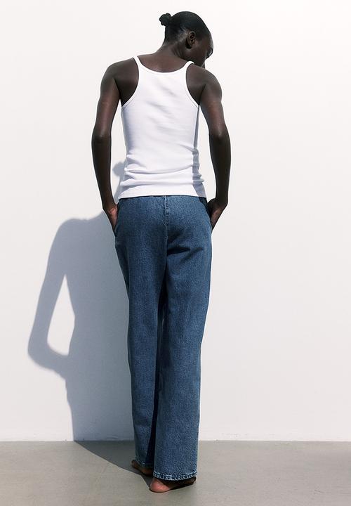 H&M - Mama denim pull-on trousers - denim blue