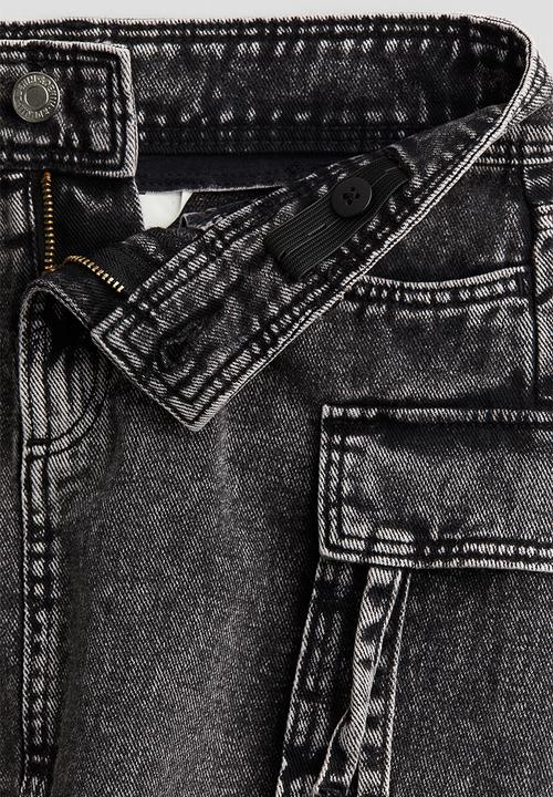 H&M - Cargo-style twill skirt - denim grey