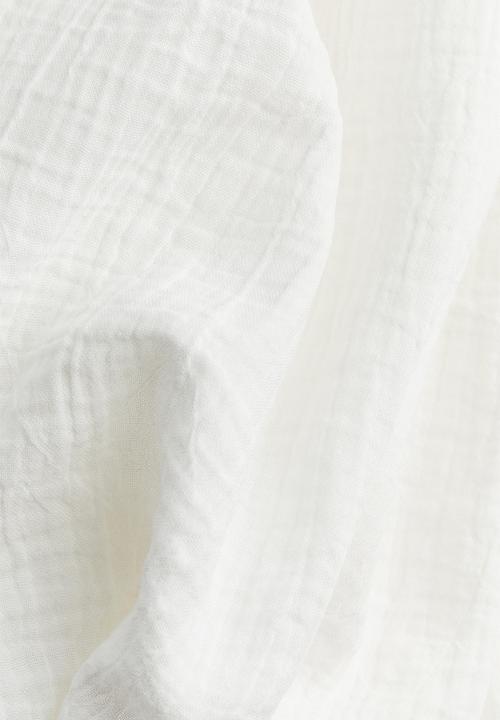 H&M - Frill-trimmed cotton dress - white