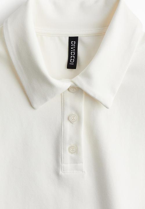 H&M - Shoulder-pad polo dress - cream