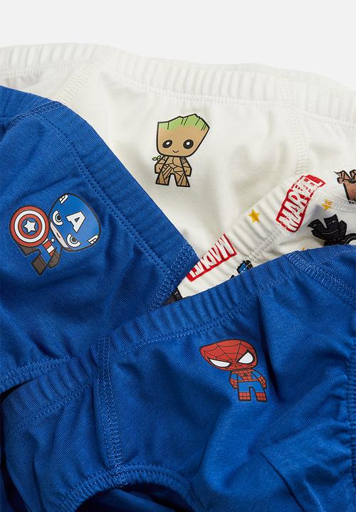 H&M - 5-pack printed boys’ briefs - blue marvel comics