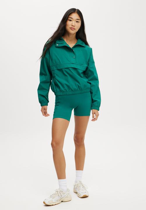 Cotton On - Tempo Half Zip Panelled Anorak - Alpine Green