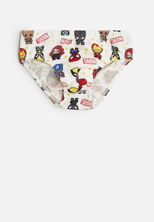 H&M - 5-pack printed boys’ briefs - blue marvel comics