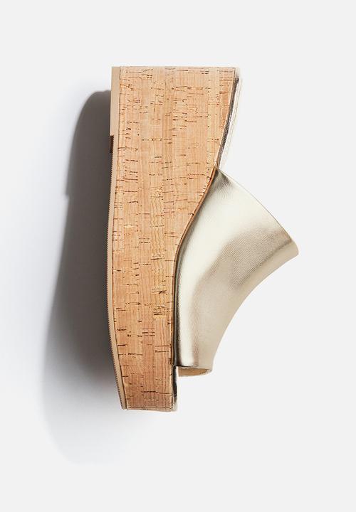 H&M - Wedge-heeled sandals - gold-coloured