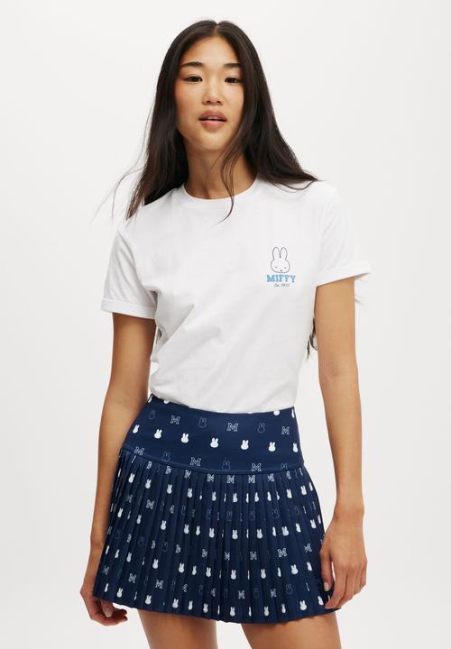 Cotton On - Shaped Pleated Skirt - Lcn Miffy Heritage Blue