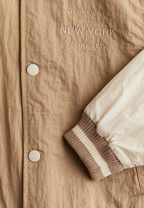 H&M - Nylon baseball jacket - beige