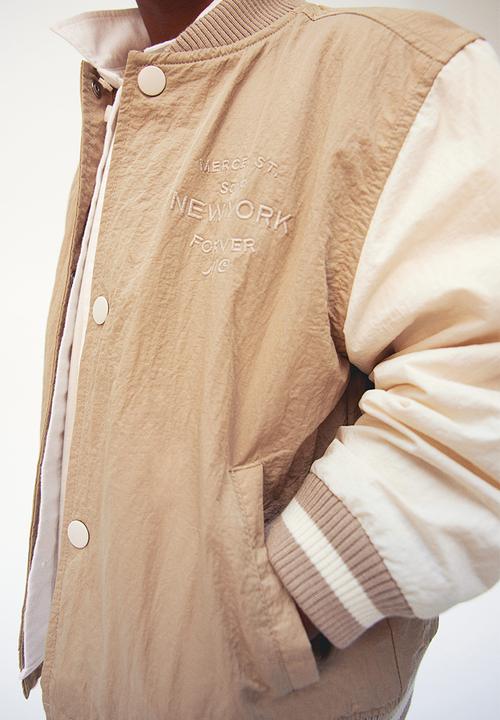 H&M - Nylon baseball jacket - beige
