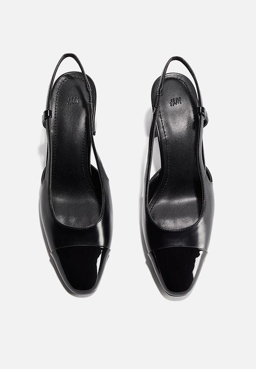 H&M - Block-heeled slingbacks - black