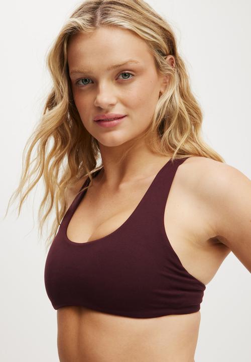 Cotton On - Ultra Soft Curved Hem Crop - Dark Oak