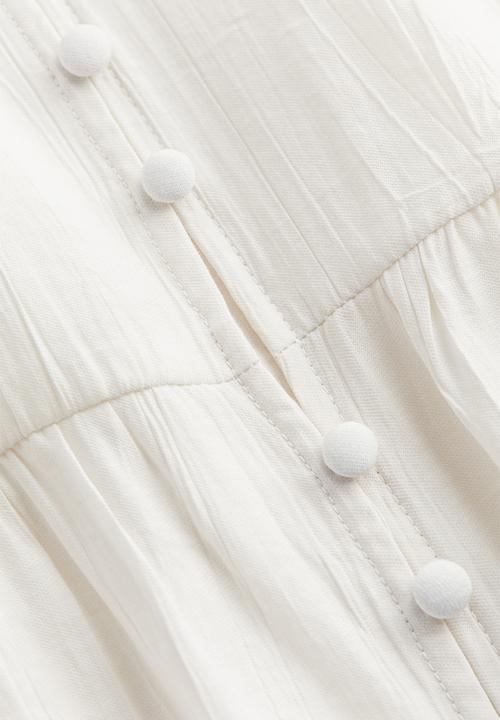 H&M - Crinkled tunic dress - white